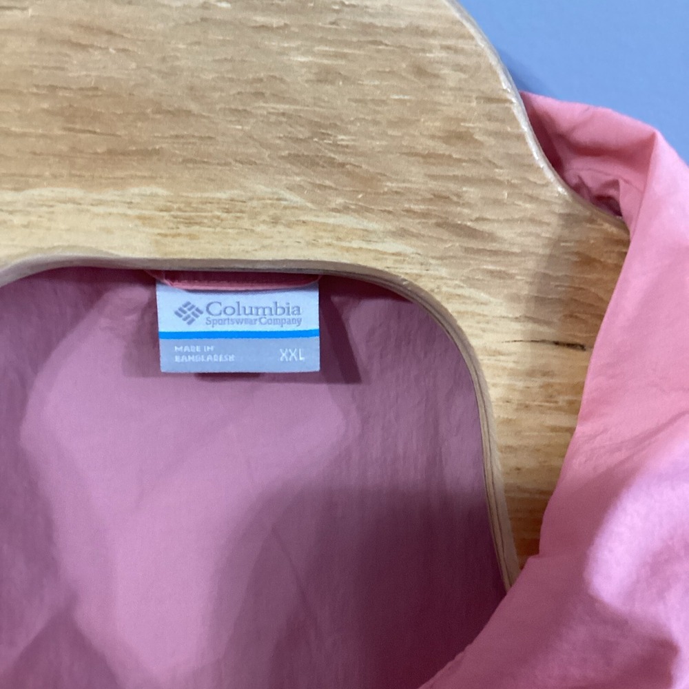 Columbia Womens Time is Right Windbreaker Jacket Pink XXL WL2428-680 NEW - Picture 2 of 7